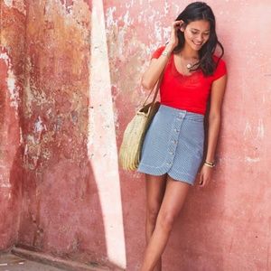 Sezane Skirt Blue Stripe like new